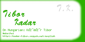 tibor kadar business card